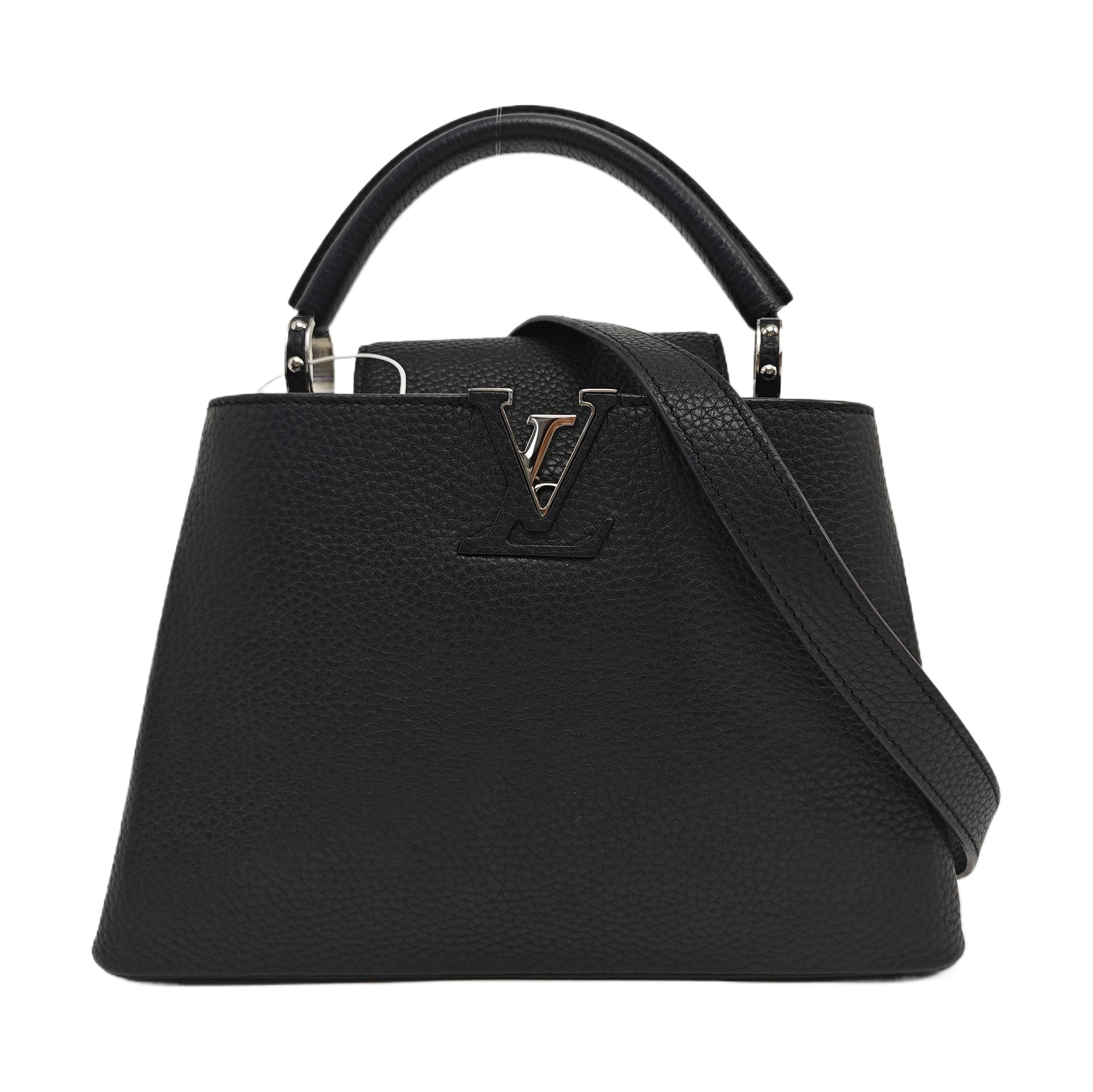Authenticated pre-owned  CAPUCINES BB Calfskin Black - Shoulder Bag at Looply