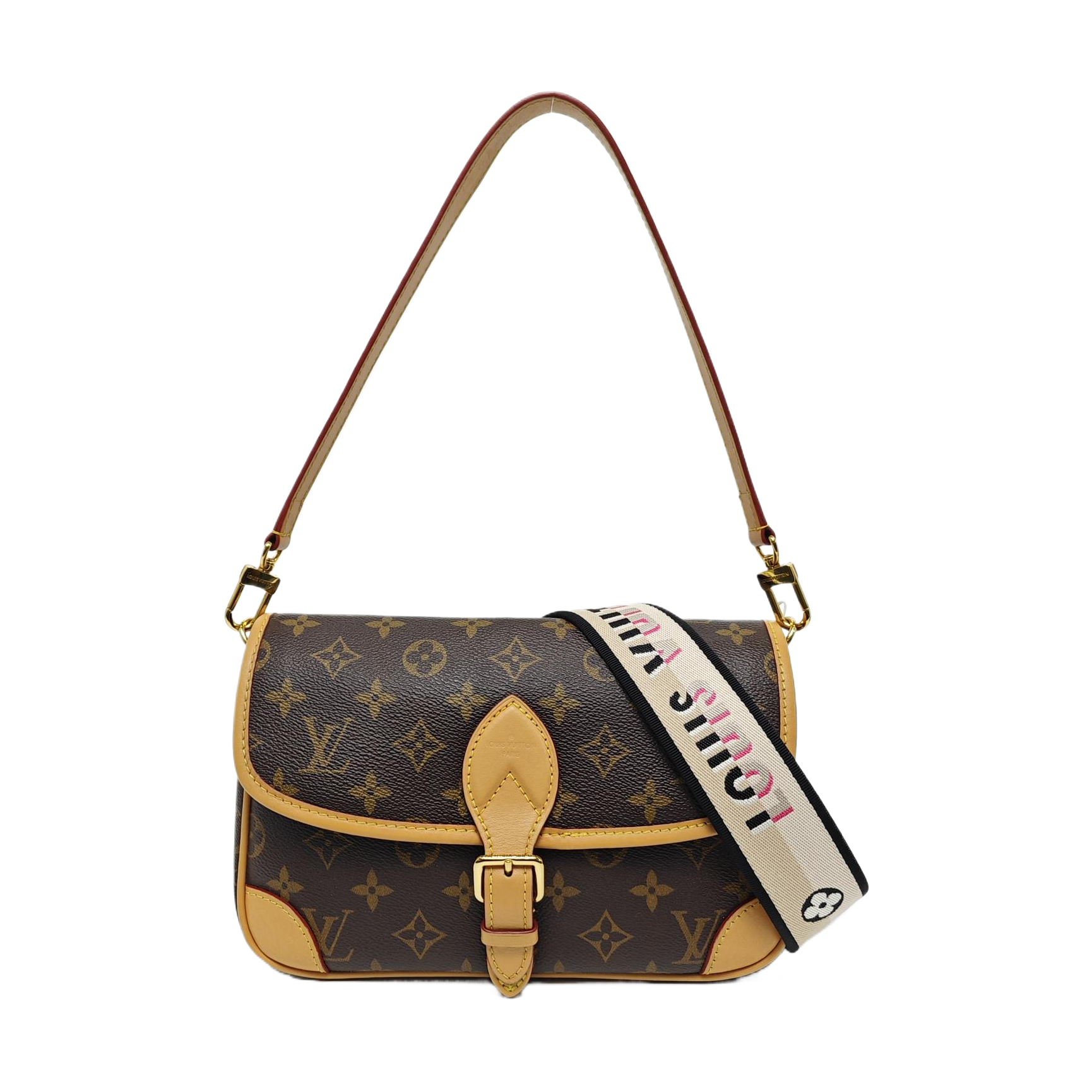 DIANE Monogram Coated Canvas Brown