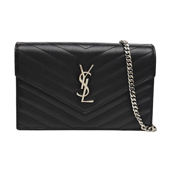 MONOGRAM Chevron Calfskin Black