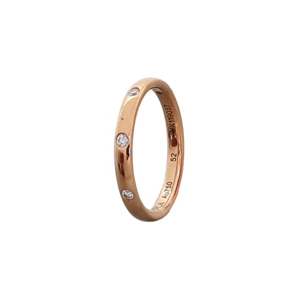 Tendrement Etoiles 18k Rose Gold Ring EU 52