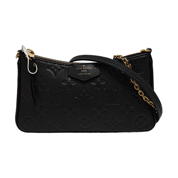 EASY POUCH ON STRAP Monogram Calfskin Black