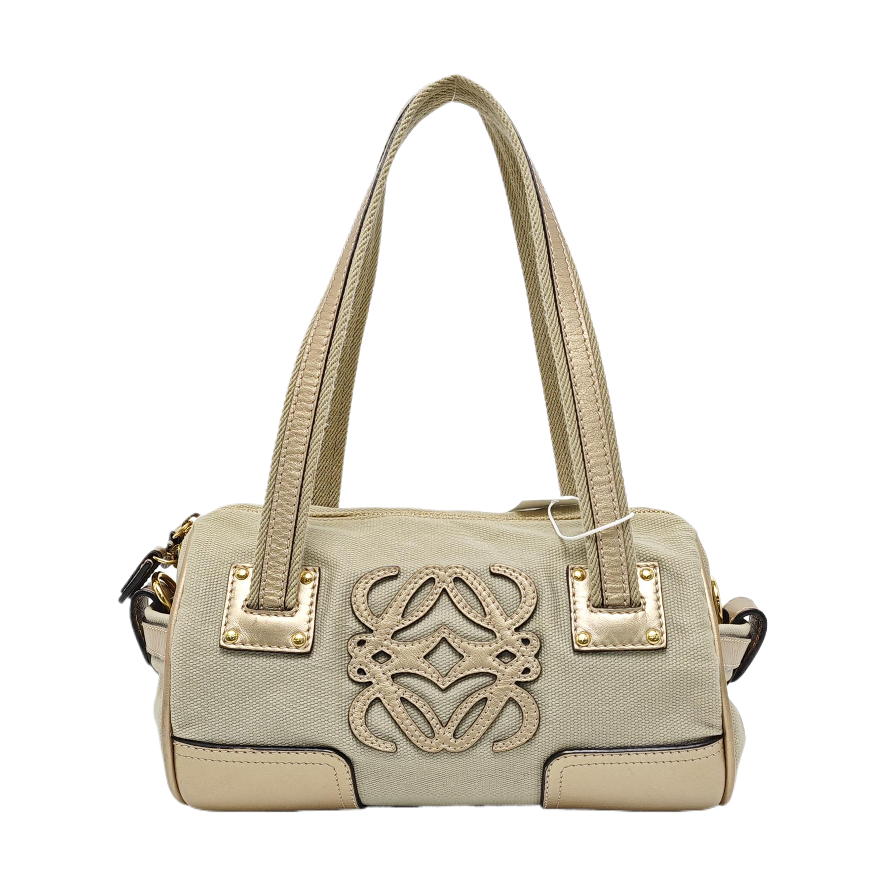 Canvas Top Handle Bag Beige