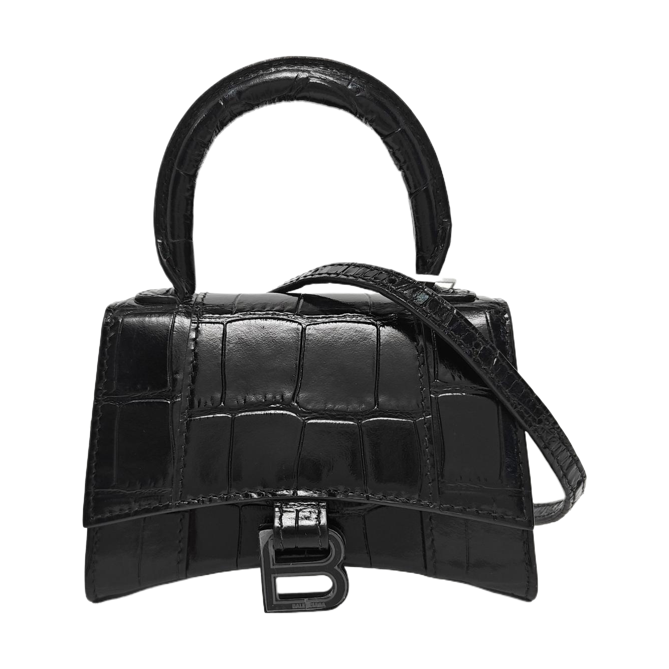 Hourglass Mini Calfskin Black
