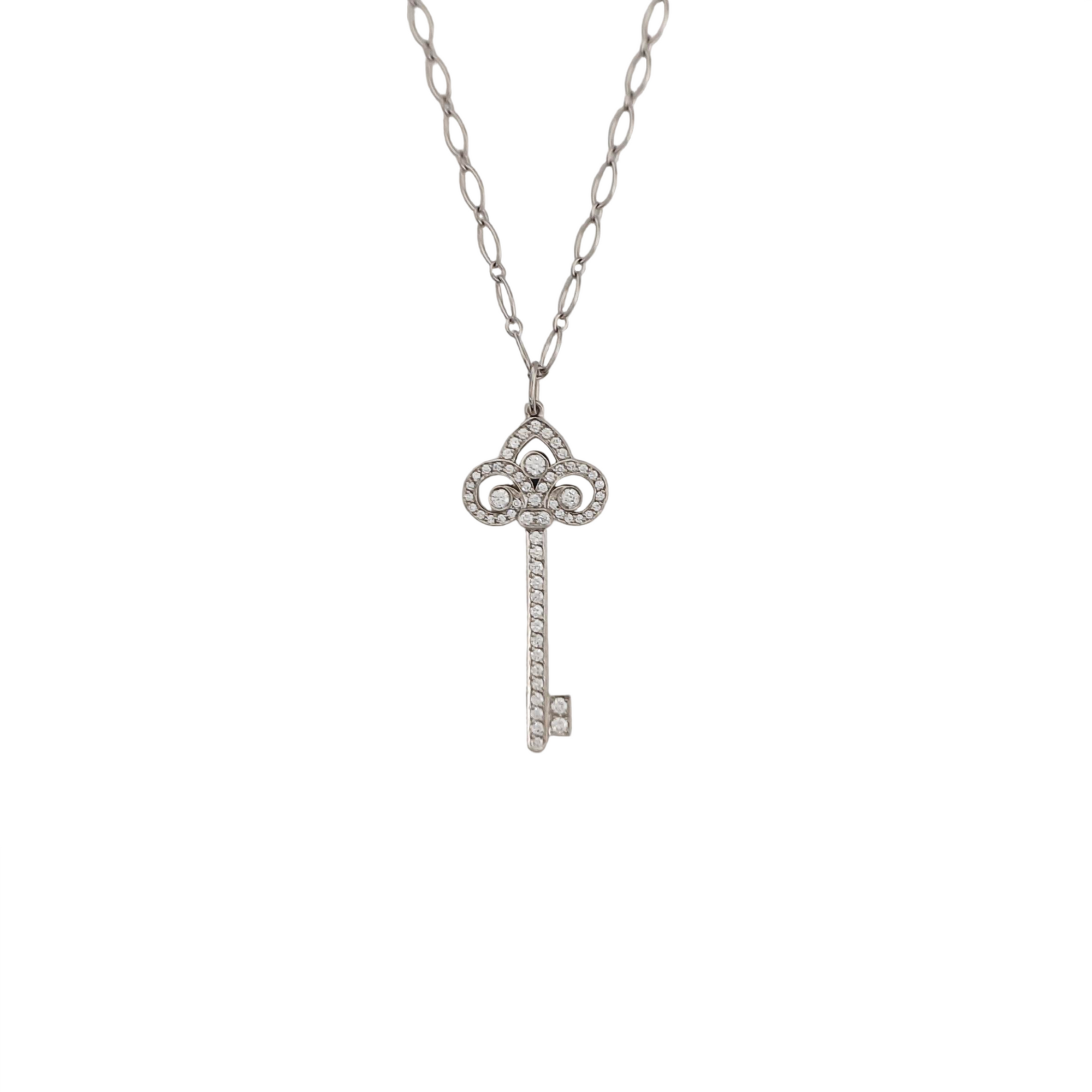 18k White Gold Silver Jewelry Set