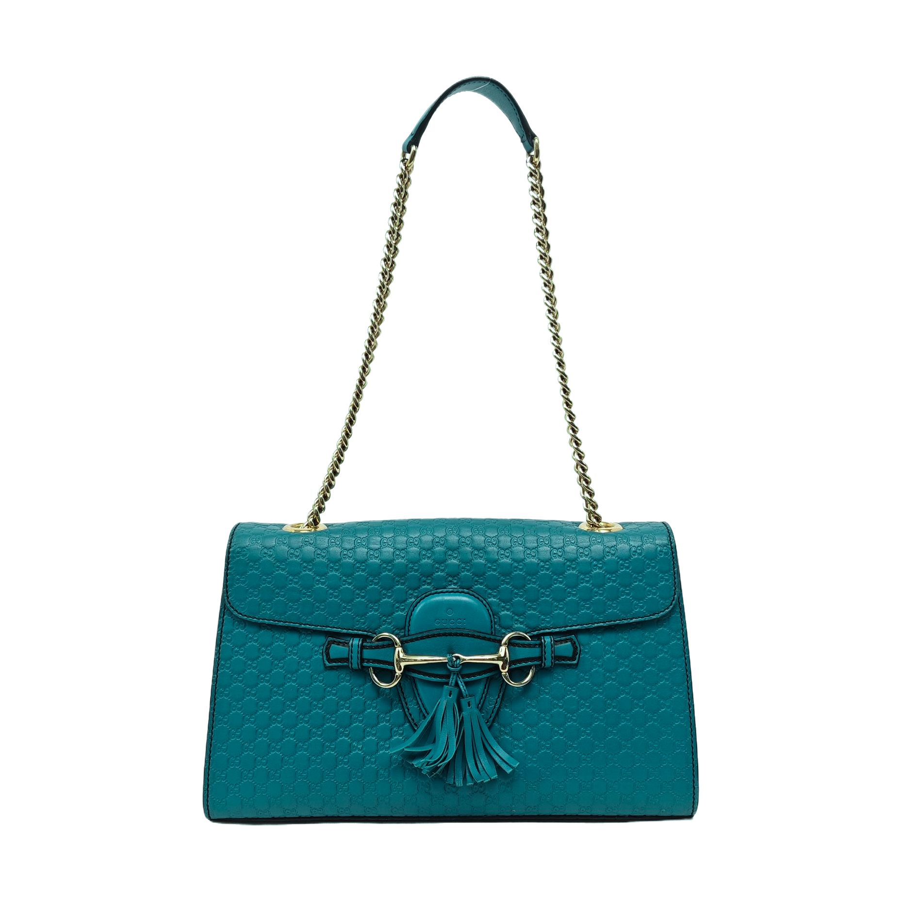 Emily Chain Monogram Calfskin Blue