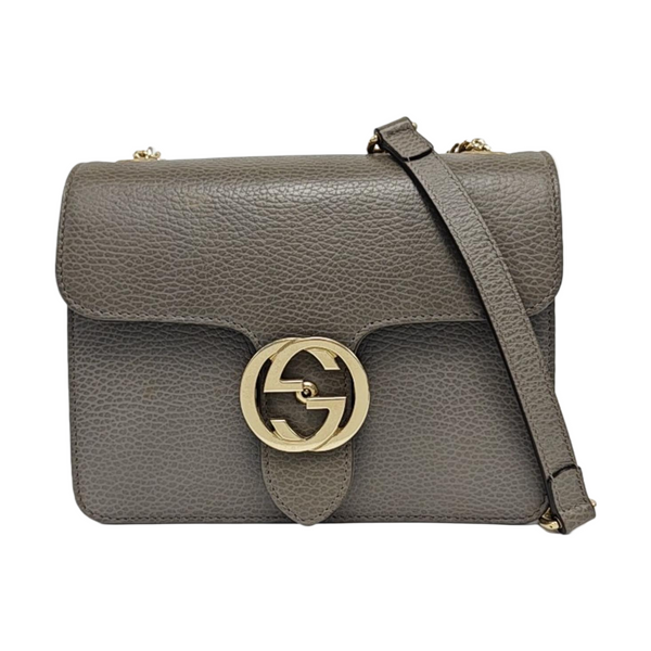 Authenticated pre-owned  Interlocking G Small Calfskin Grey - Shoulder Bag at Looply