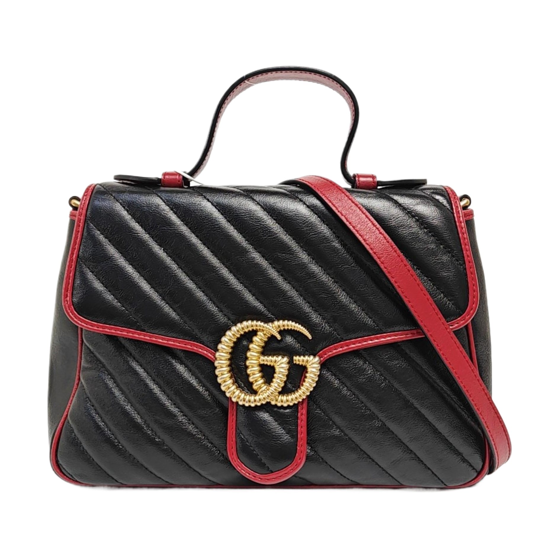 GG Marmont Small Quilted Calfskin Black