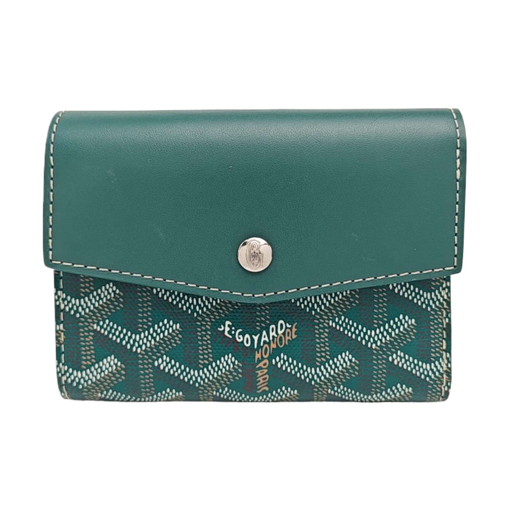 Saint-Marc Coated Canvas Green Wallet