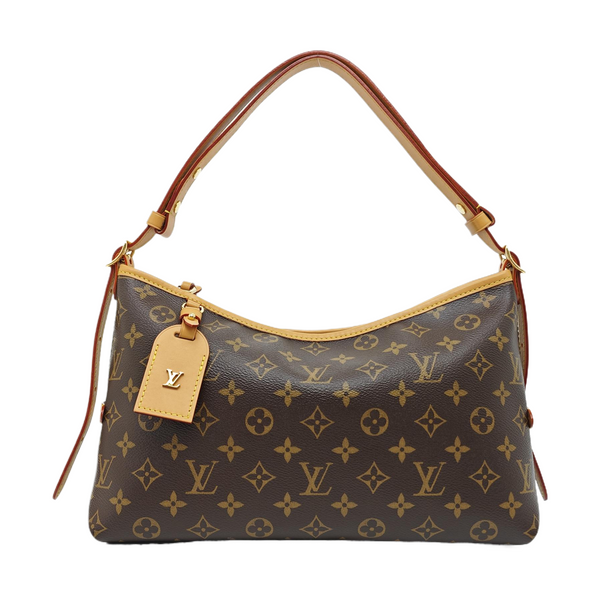 CARRYALL Small Monogram Coated Canvas Brown