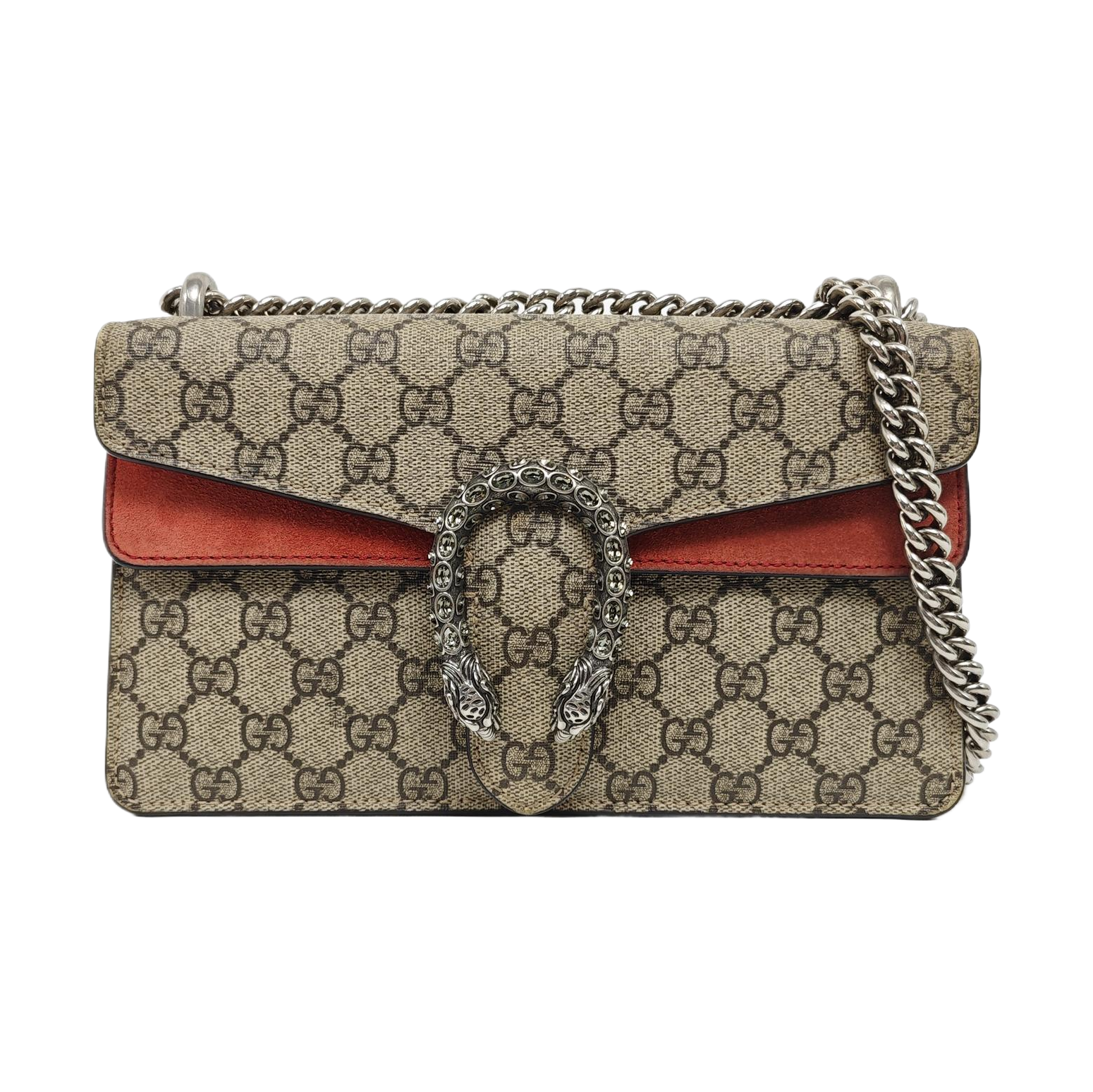 Dionysus Small Monogram Coated Canvas Beige
