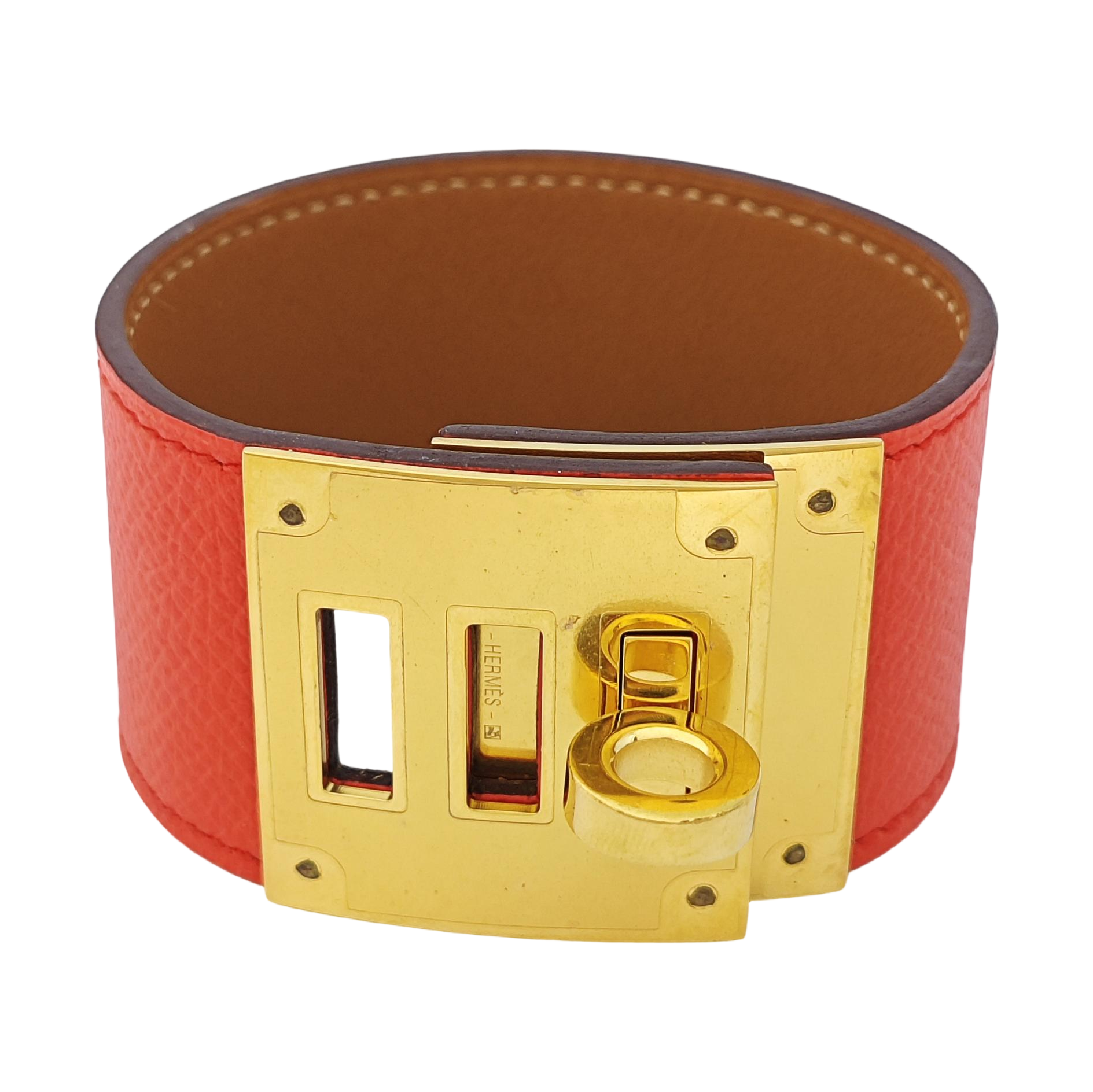 Kelly Dog Leather Red Bangle