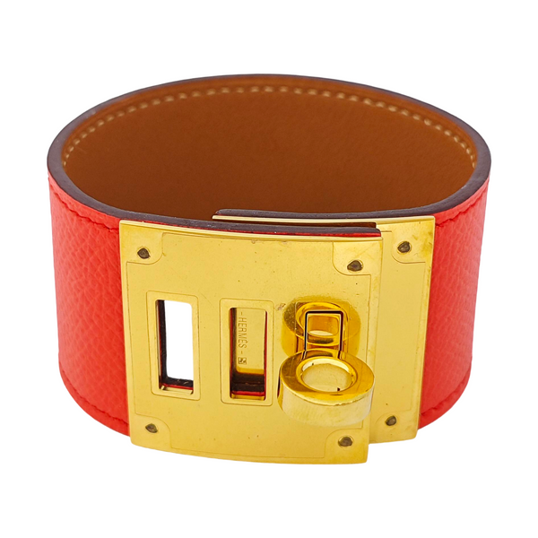 Kelly Dog Leather Red Bangle