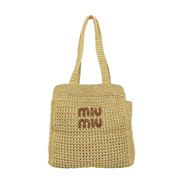 Straw Tote Bag Beige