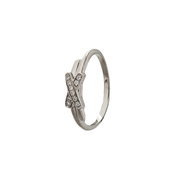 Jeux De Liens 18k White Gold Silver Ring EU 50