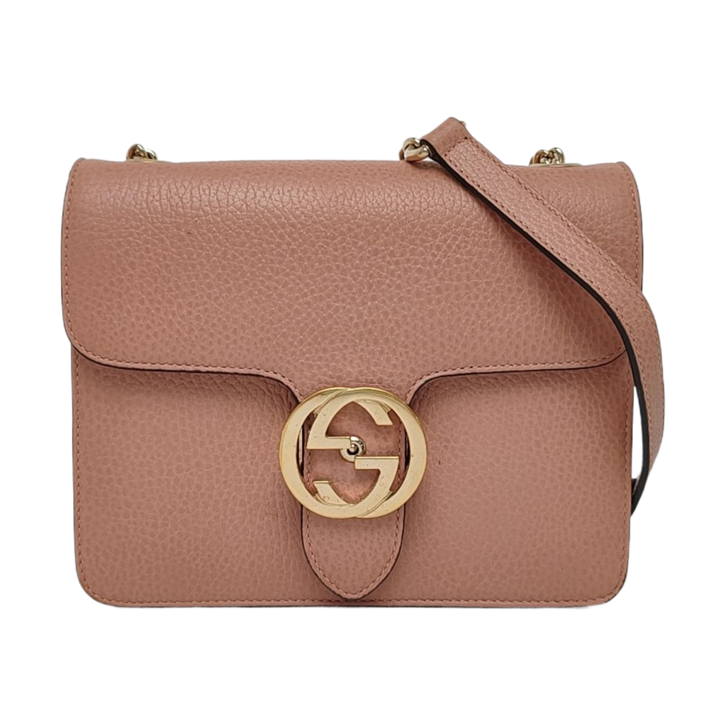 Interlocking G Small Calfskin Pink