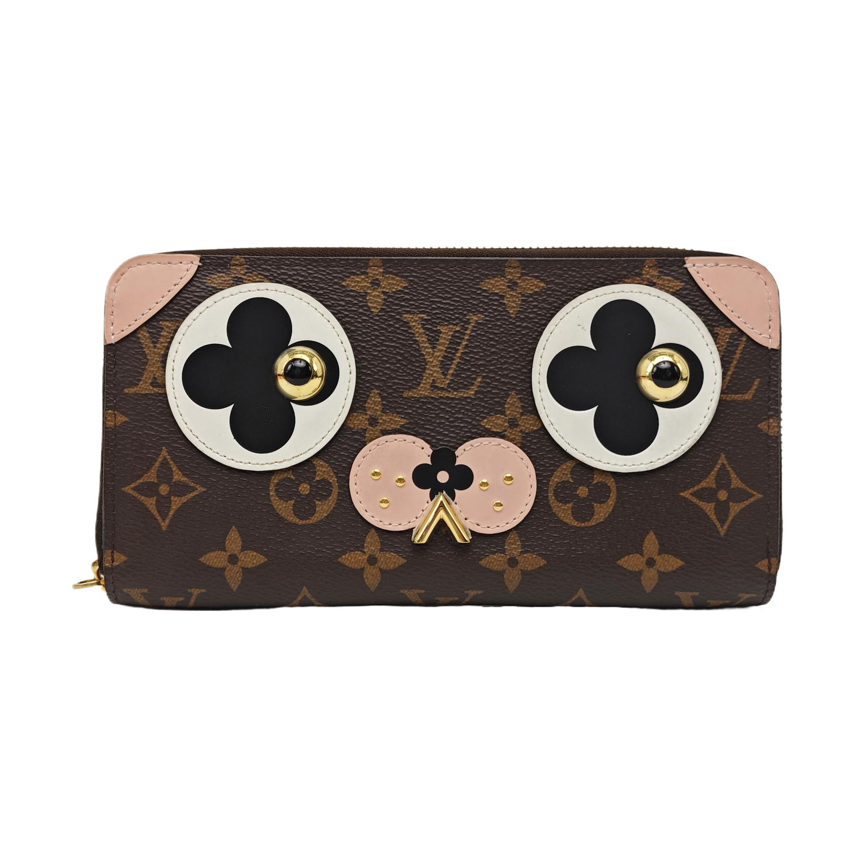 ZIPPY Monogram Coated Canvas Brown Wallet