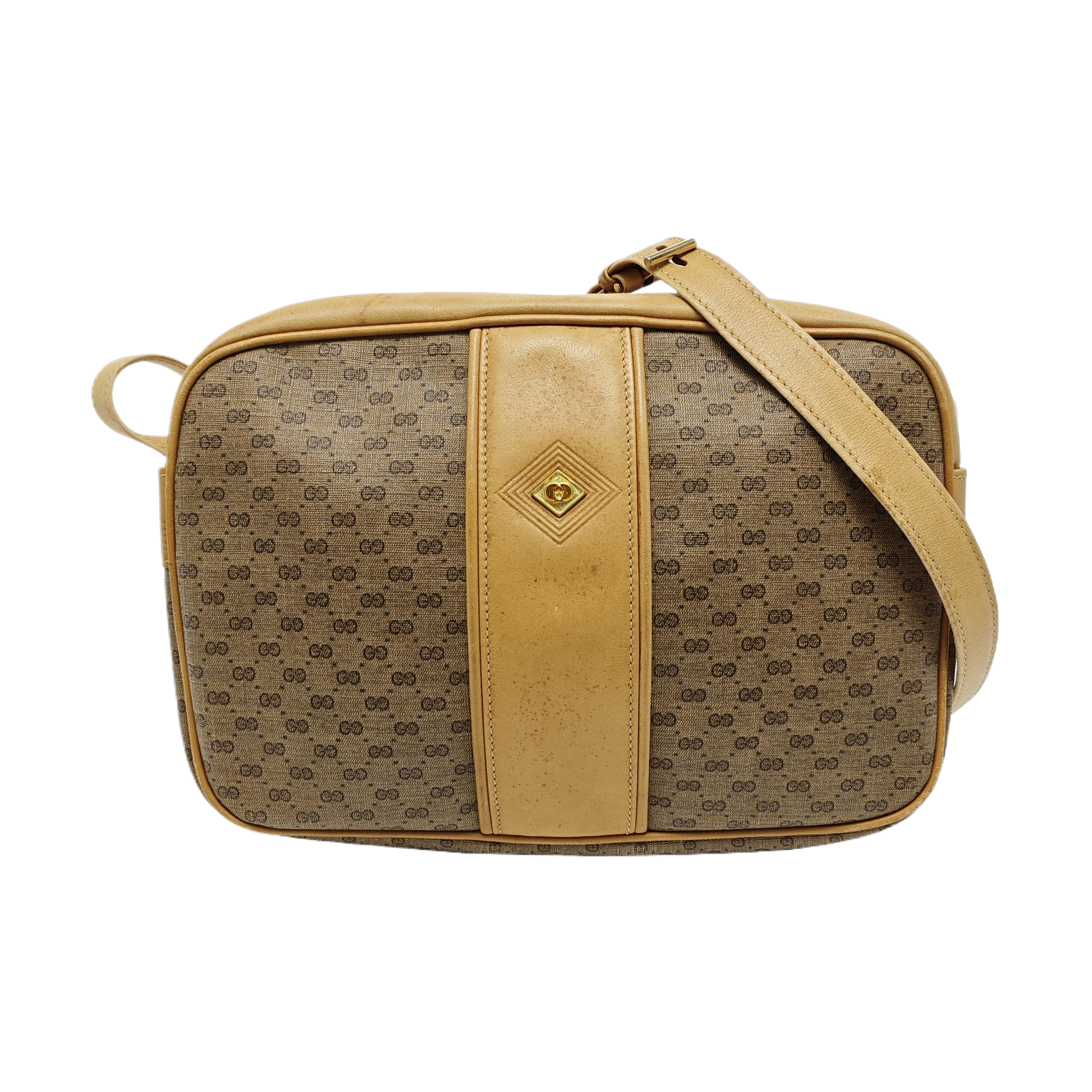Monogram Coated Canvas Shoulder Bag Brown