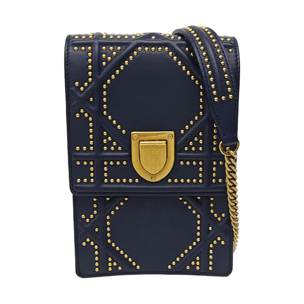 Diorama Cannage Calfskin Blue