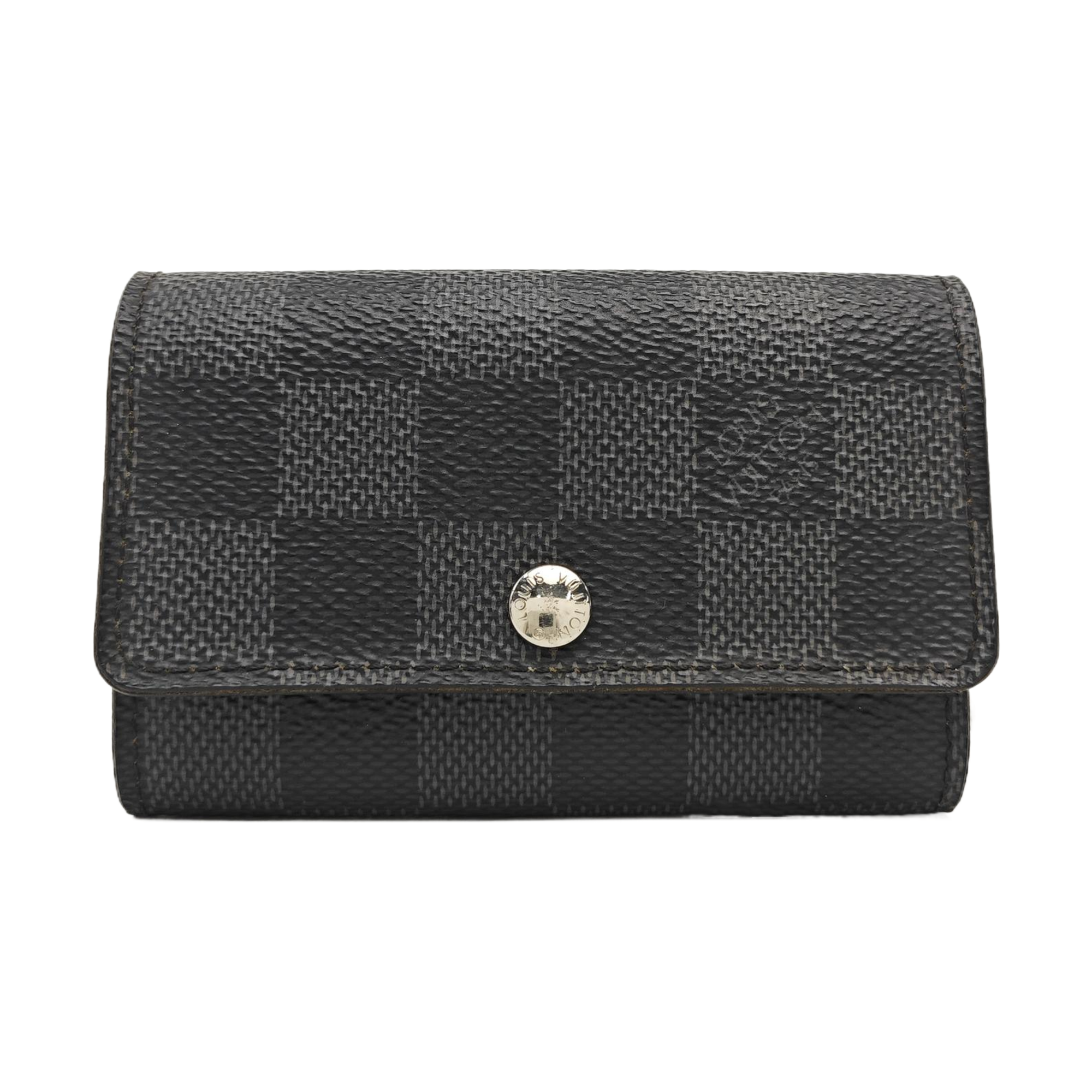 Damier Graphite Coated Canvas Key Pouch Gray