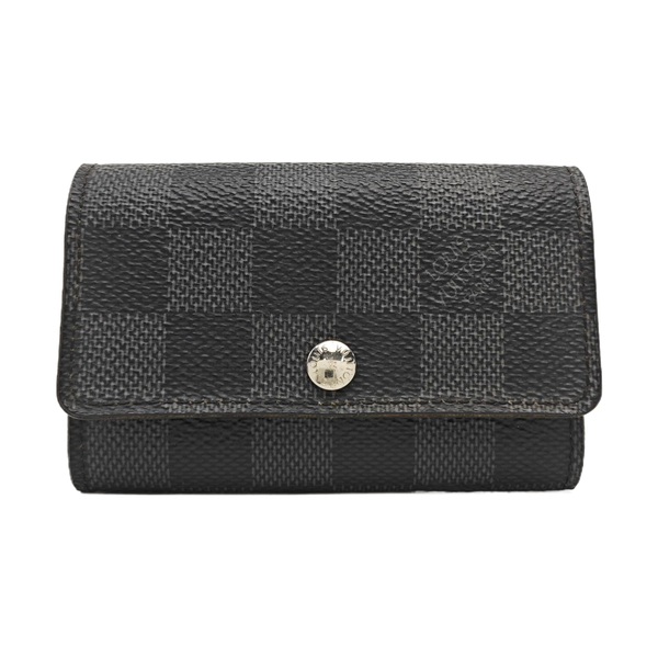 Damier Graphite Coated Canvas Key Pouch Gray