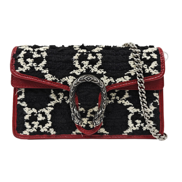 Dionysus Super Mini Monogram Wool Black