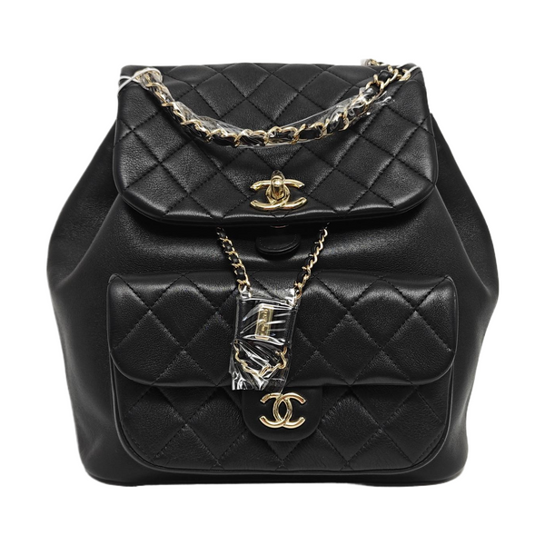 DUMA Large Quilted Calfskin Black