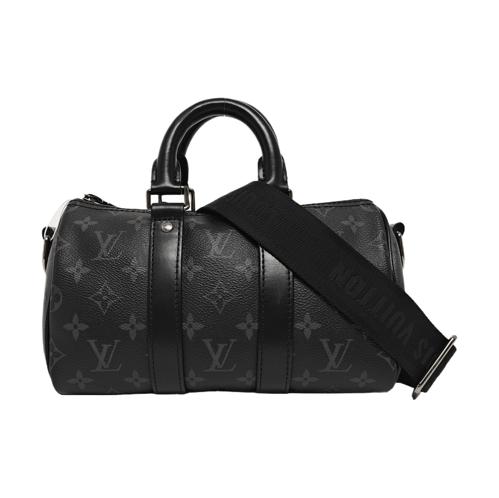 KEEPALL 25 Monogram Coated Canvas Black