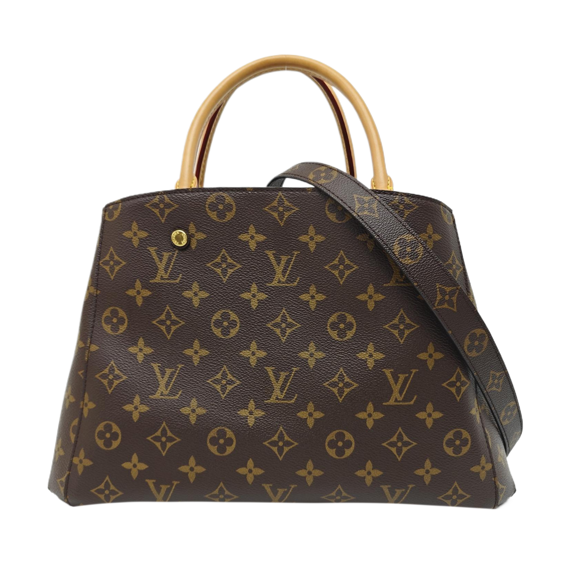 MONTAIGNE Monogram Coated Canvas Brown