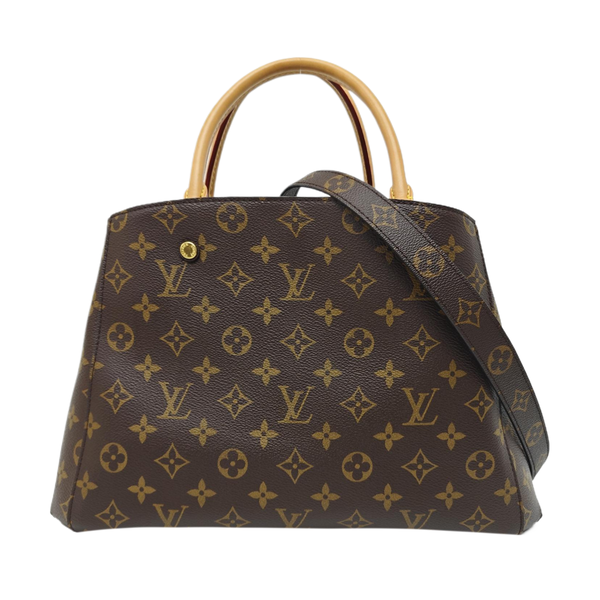 MONTAIGNE Monogram Coated Canvas Brown