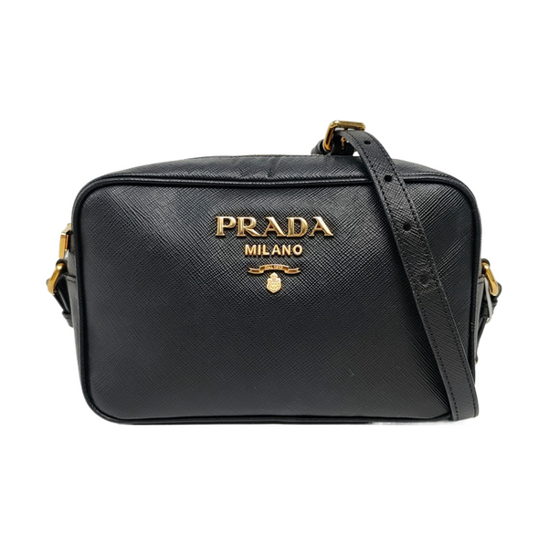 Saffiano Calfskin Shoulder Bag Black
