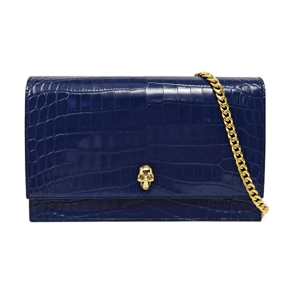 Calfskin Shoulder Bag Blue