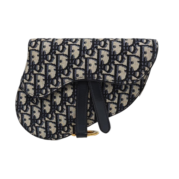 Authenticated pre-owned  Saddle Monogram Canvas Blue - Belt Bag at Looply