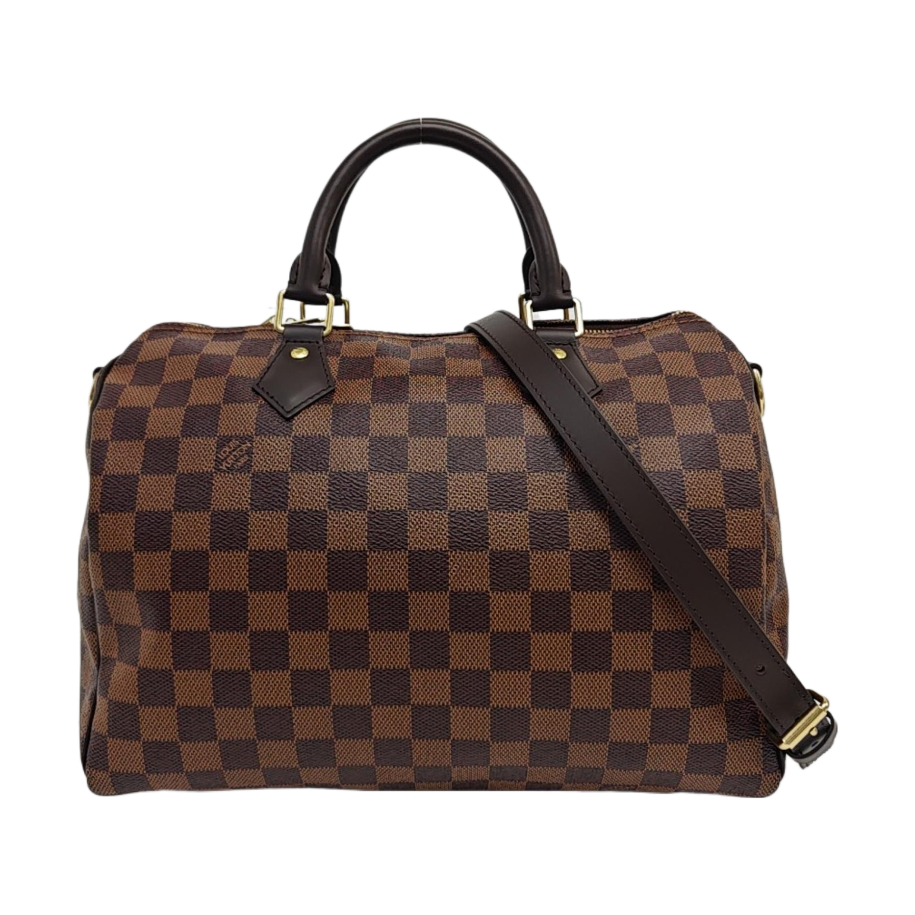 SPEEDY 30 Damier Ebene Coated Canvas Brown