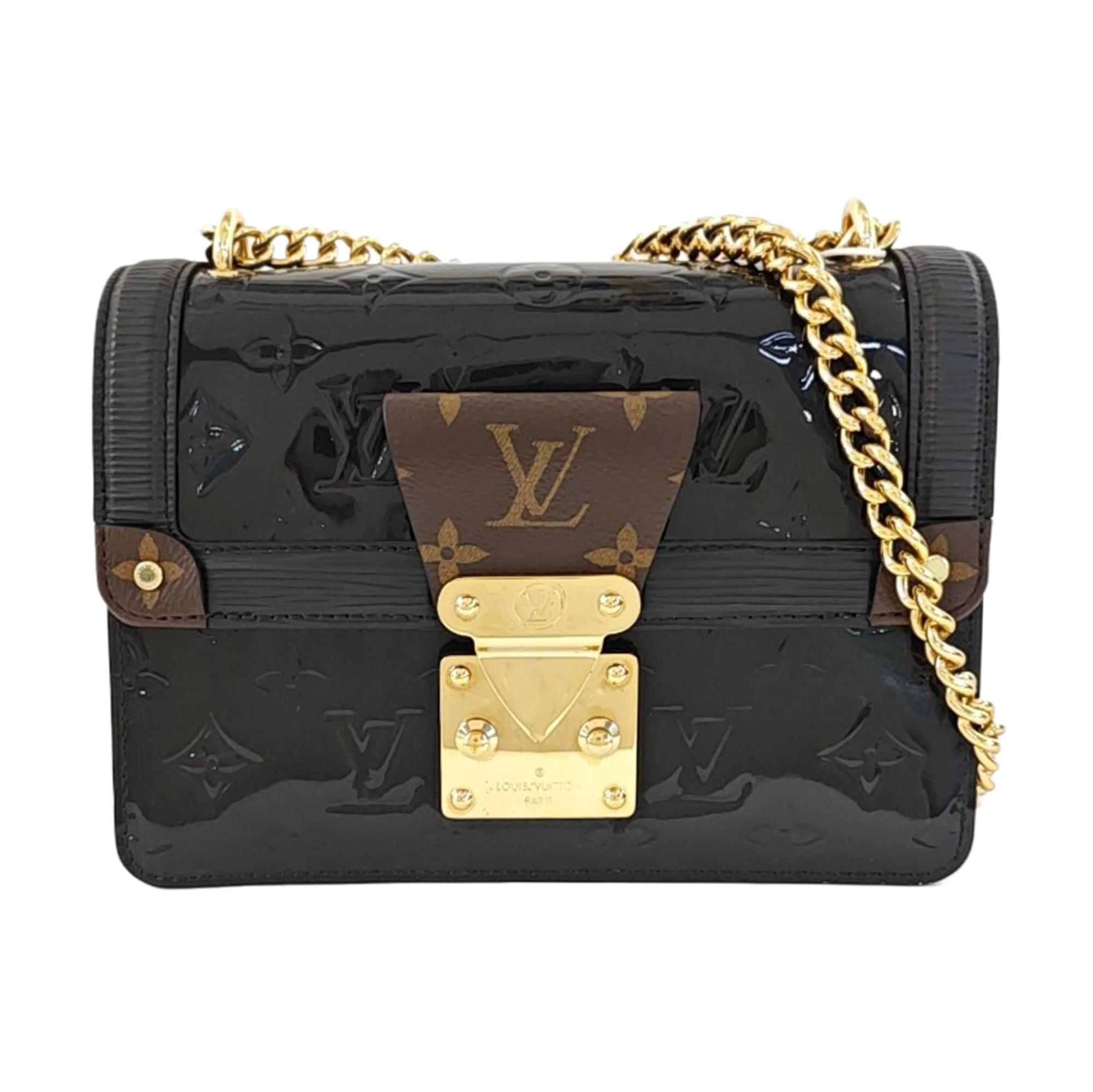 WYNWOOD Monogram Patent Leather Black
