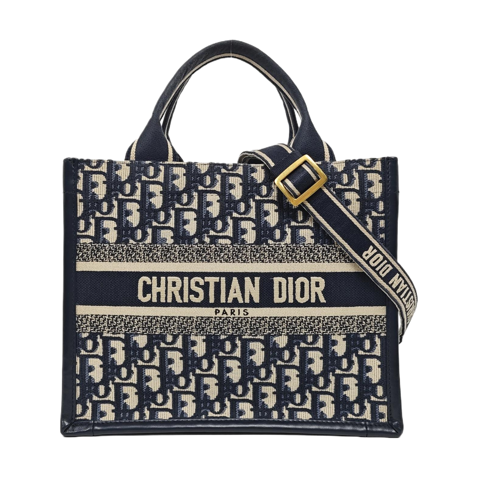 Book Tote Small Oblique Canvas Blue