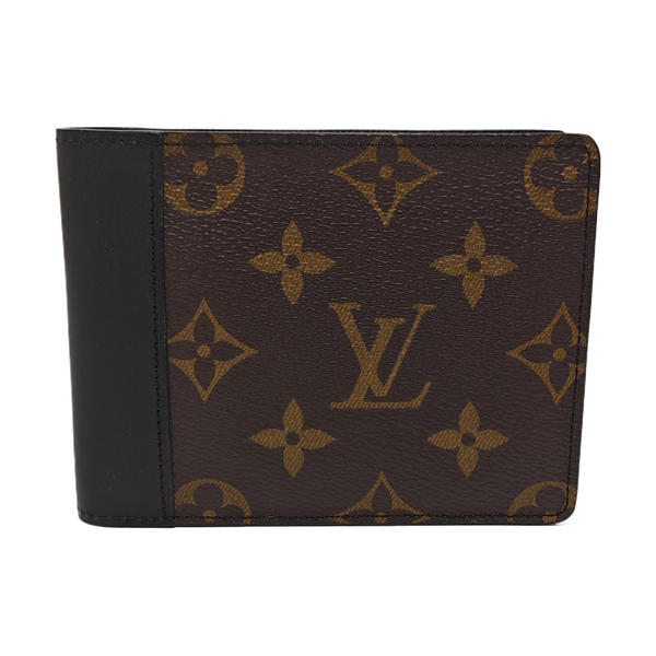 GASPAR Mini Monogram Coated Canvas Brown Card Holder