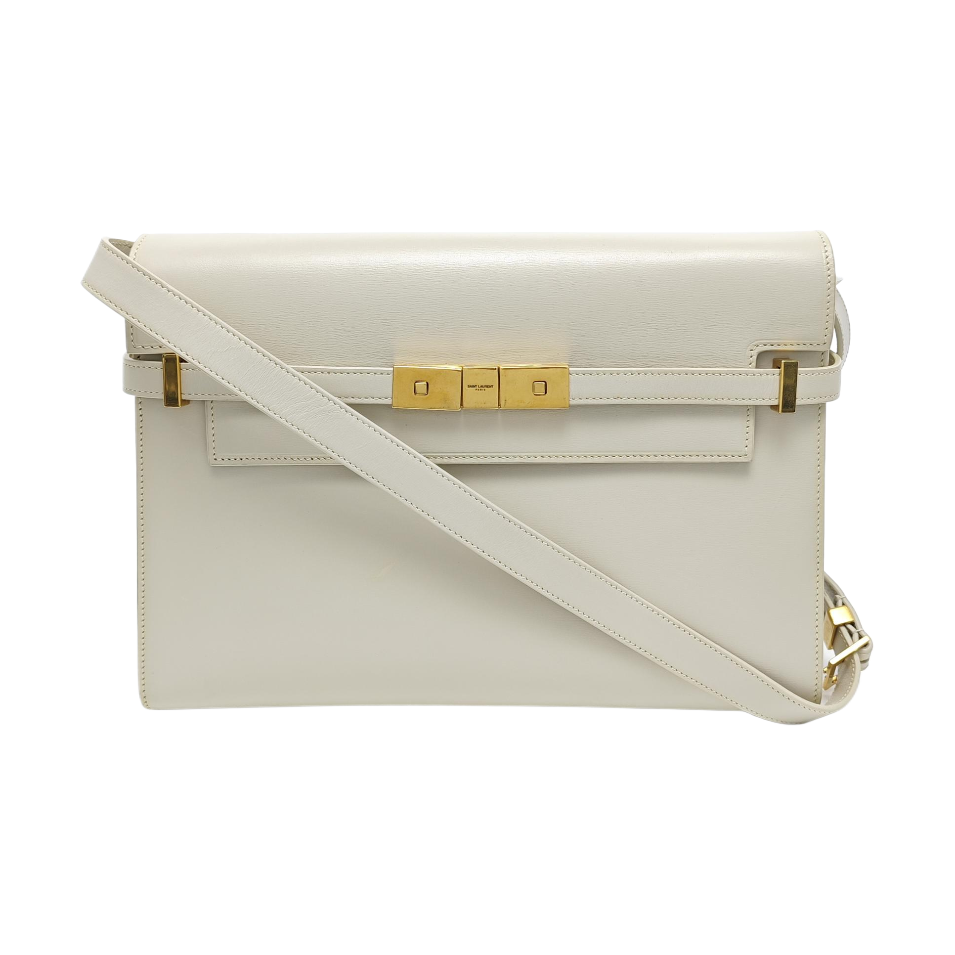 MANHATTAN Medium Calfskin White
