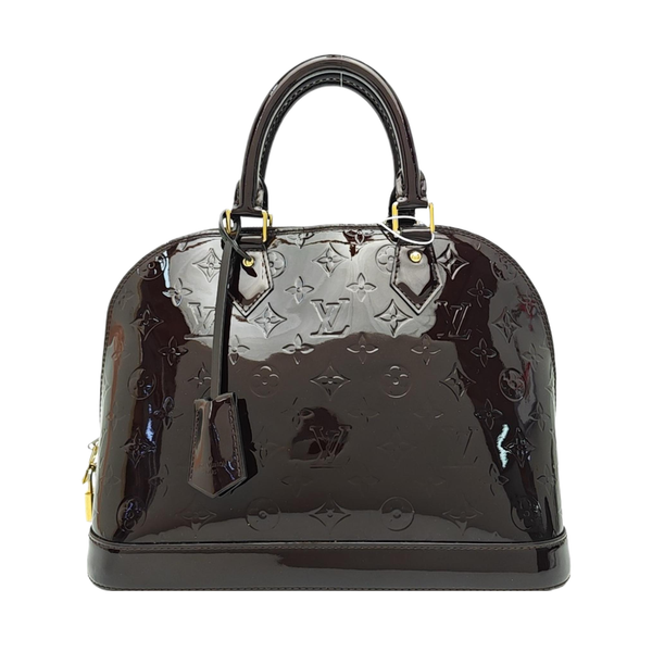 ALMA PM Monogram Patent Leather Brown