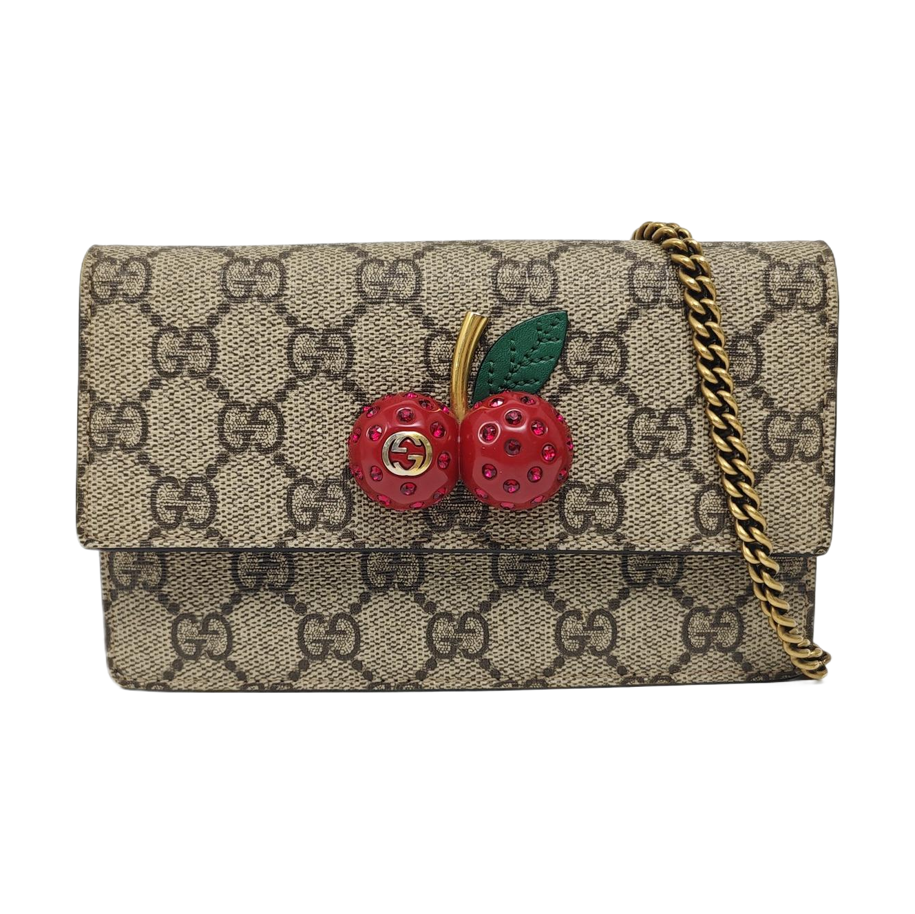 GG Supreme Mini Monogram Coated Canvas Beige