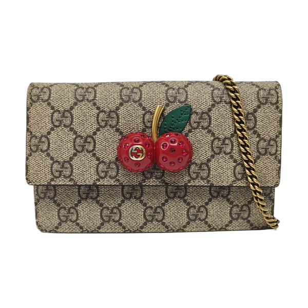 GG Supreme Mini Monogram Coated Canvas Beige