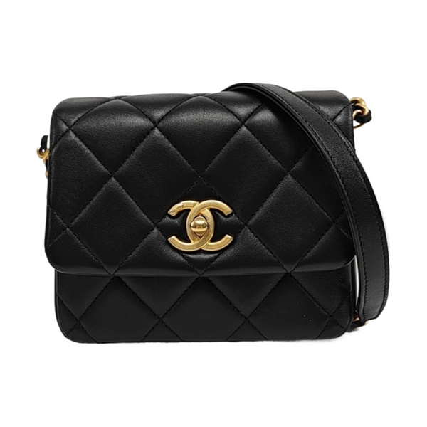 Mini Quilted Lambskin Black