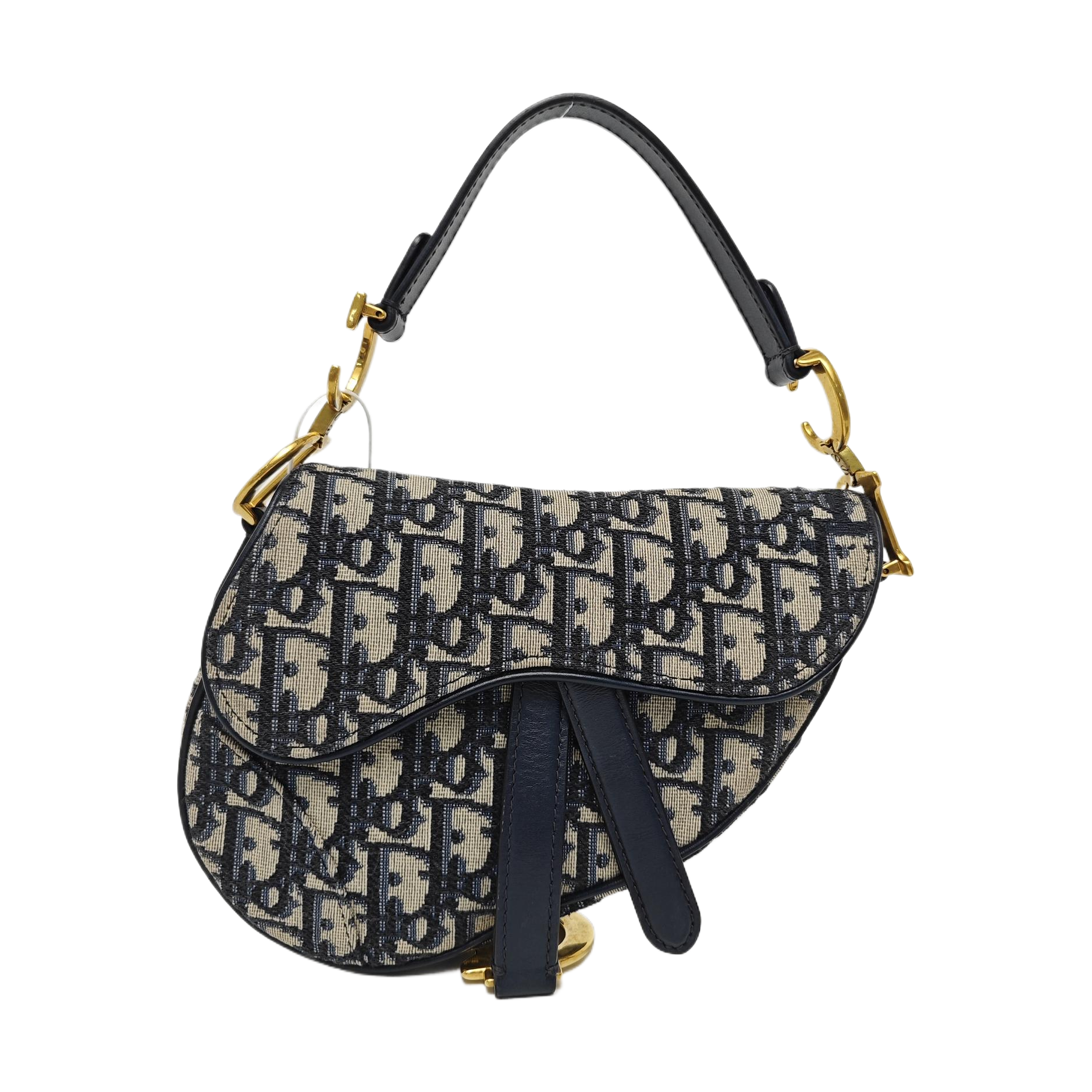 Saddle Mini Oblique Canvas Blue