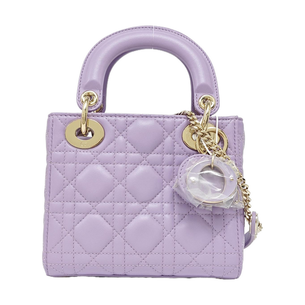 Lady Dior Mini Lambskin Purple