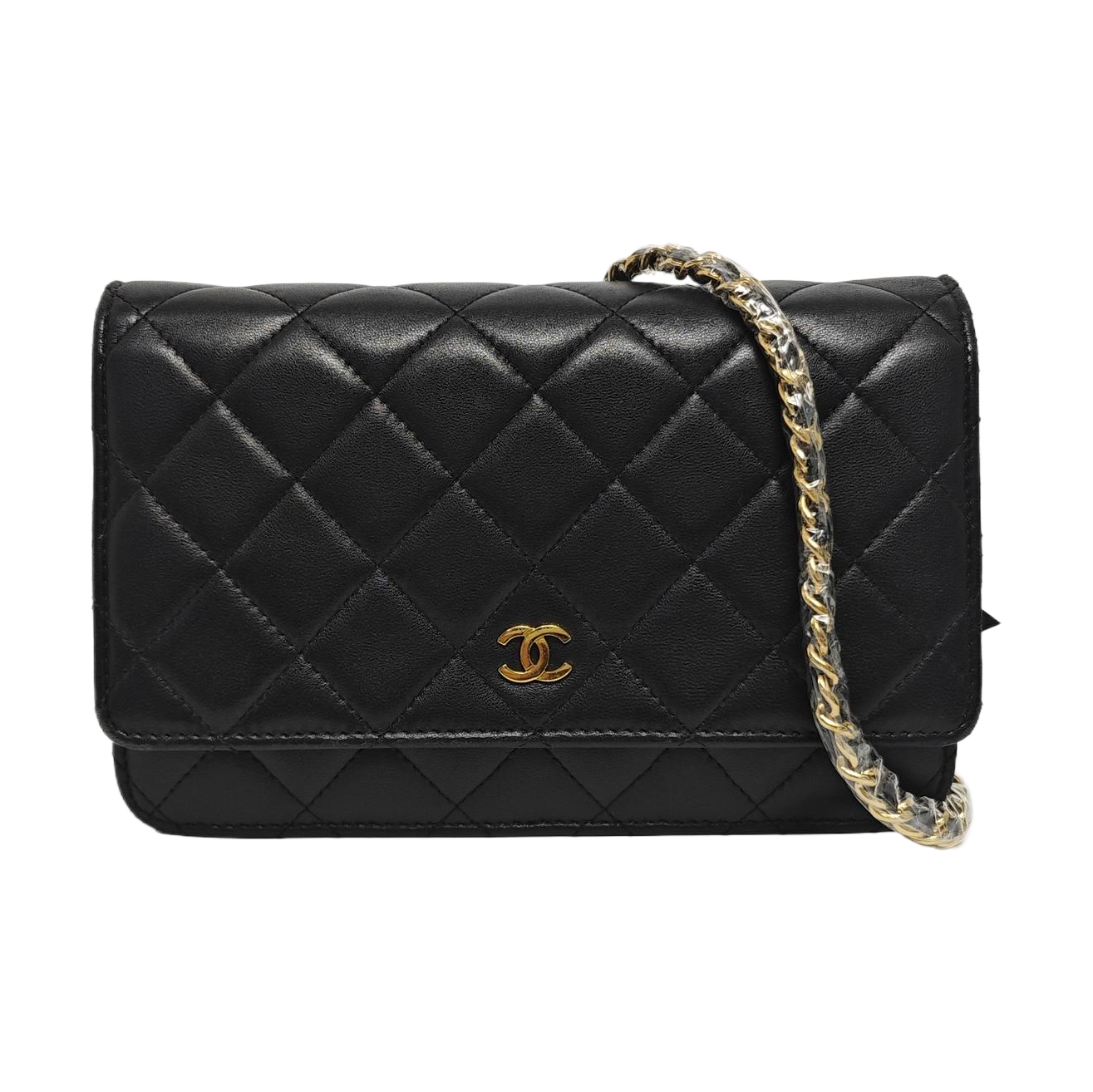 WOC Mini Quilted Lambskin Black