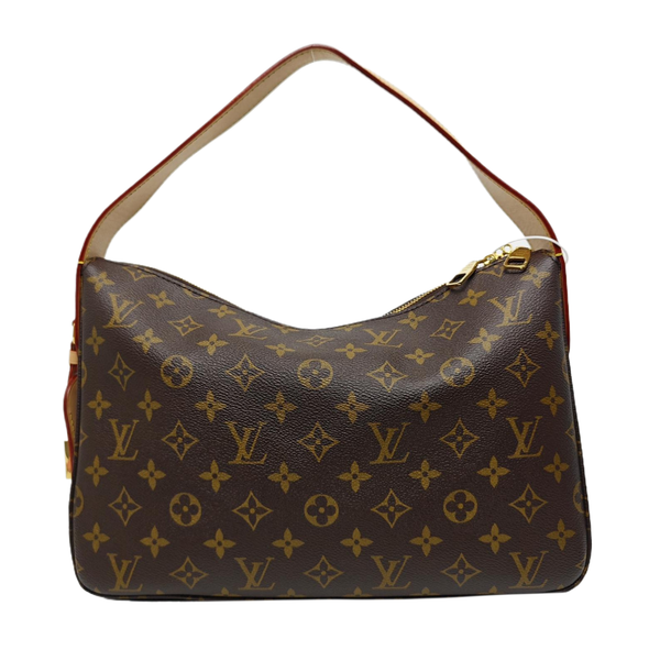 Monogram Coated Canvas Shoulder Bag Brown