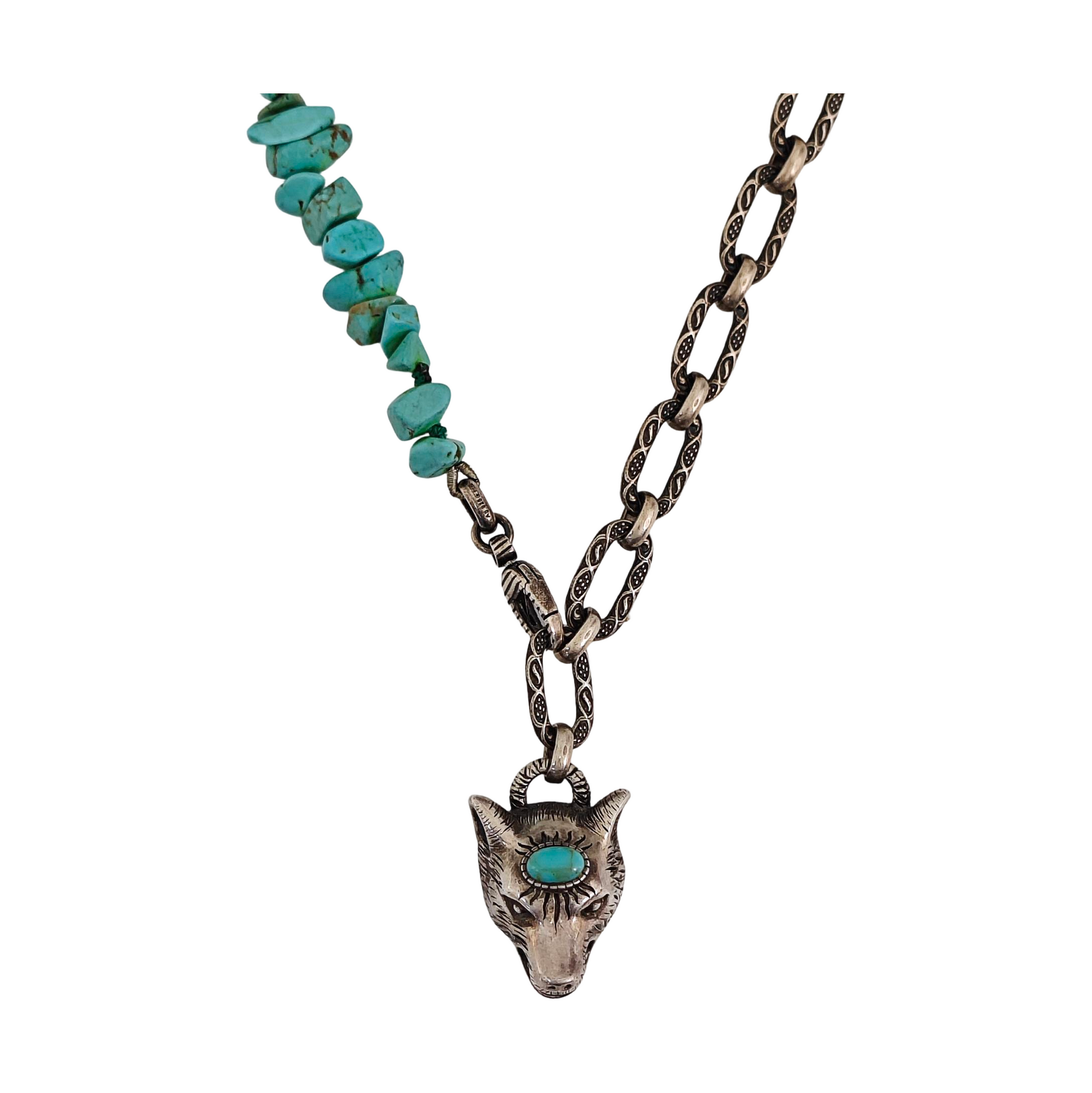 925 Sterling Silver Green Necklace