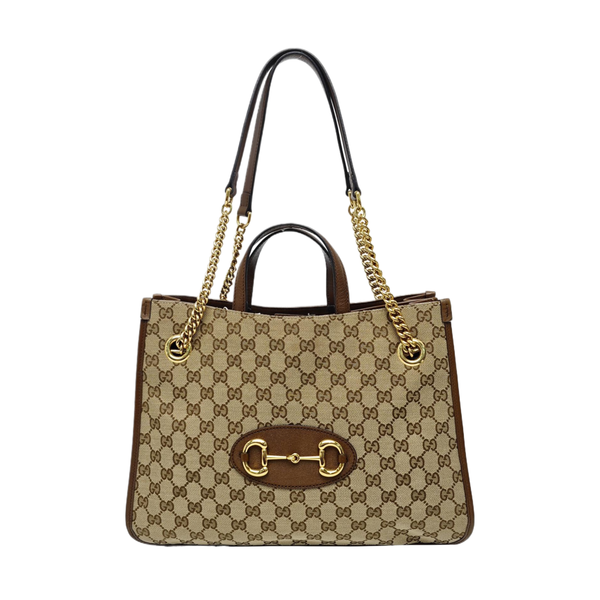 Horsebit 1955 Medium Monogram Canvas Brown