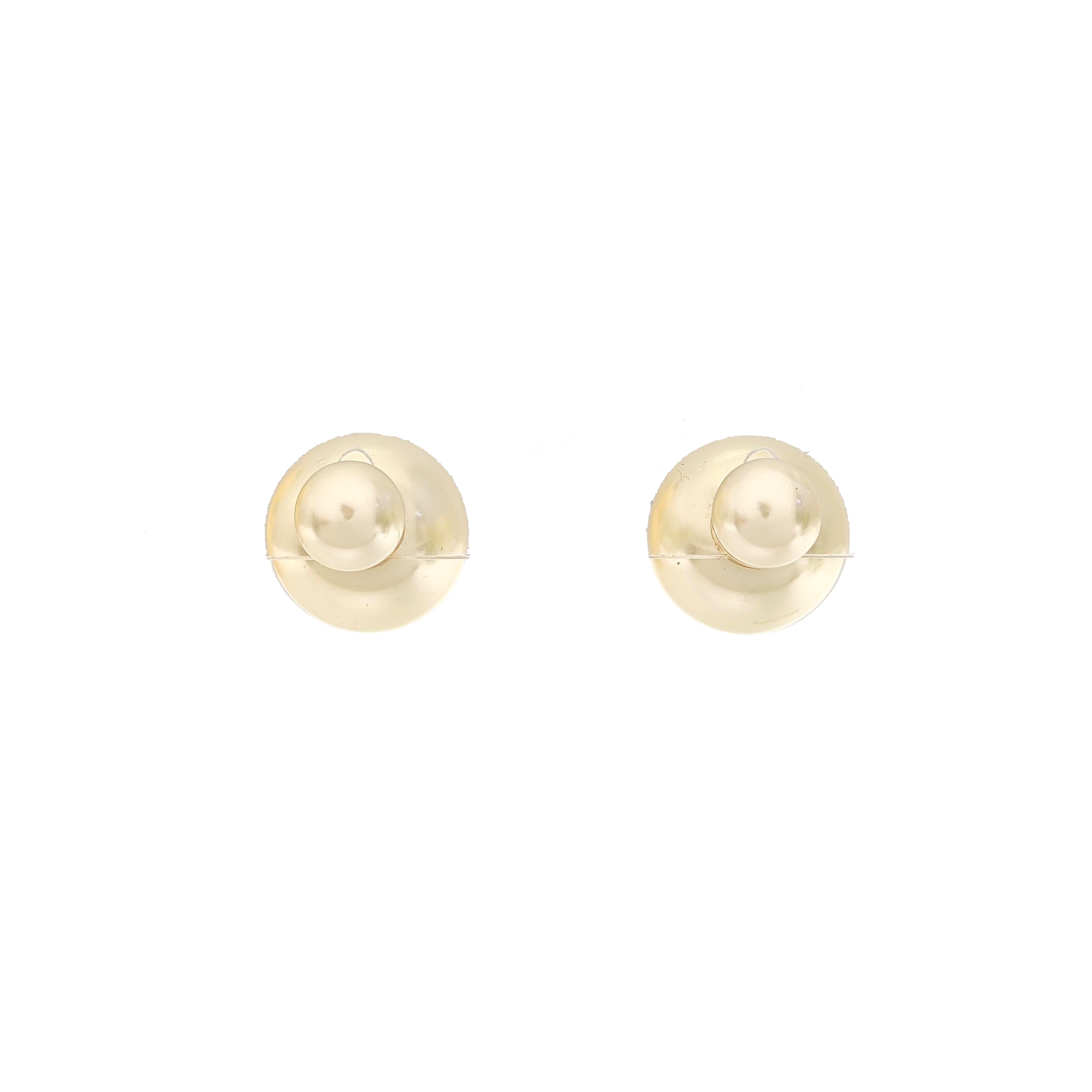 Dior Tribales Metal White Stud Earrings