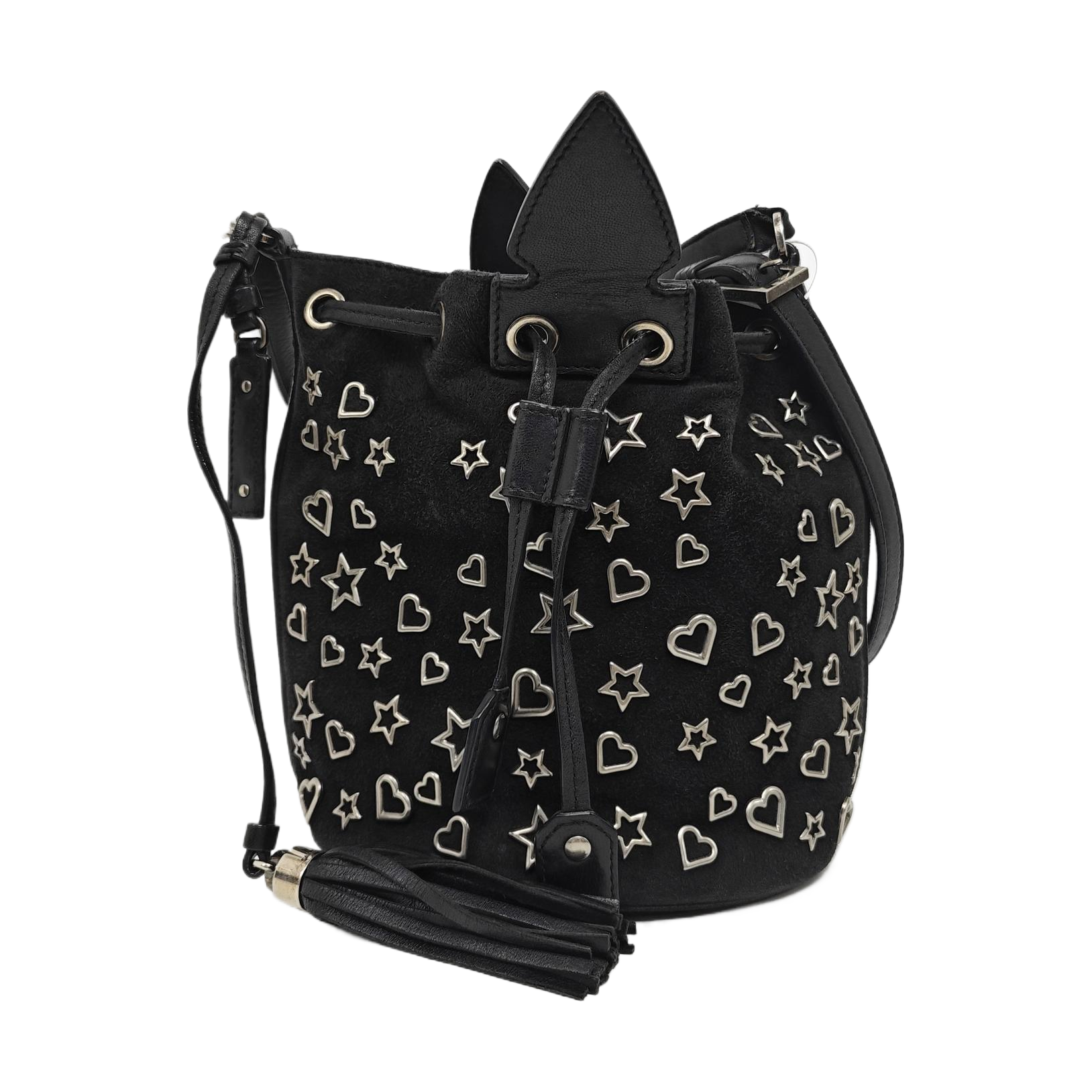 Suede Bucket Bag Black