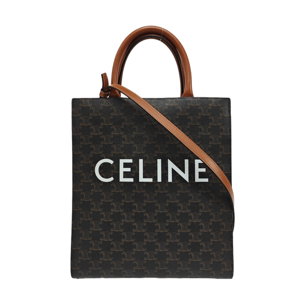 CABAS CELINE Small Coated Canvas Brown